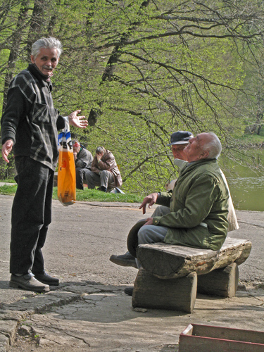 dans un parc de Sibiu.